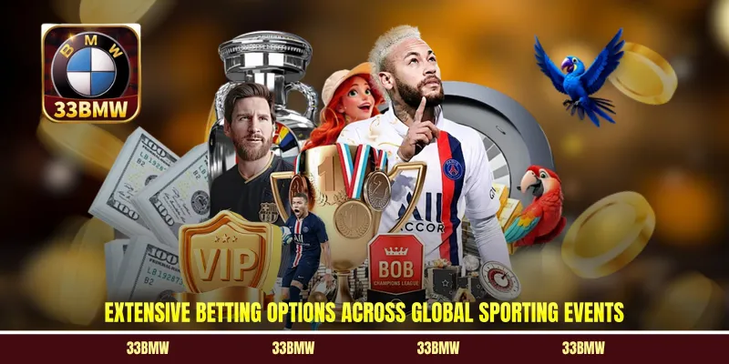 Extensive betting options across global sporting events